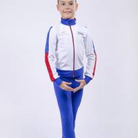 Спортивный костюм для девочки бело-синий